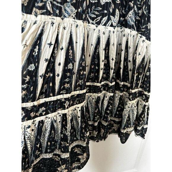 Ulla Johnson Indah Dress in Rainforest Size 12 Whimsigoth Fall Midi Bows - Picture 11 of 14